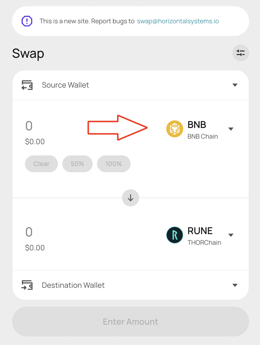Select source asset button