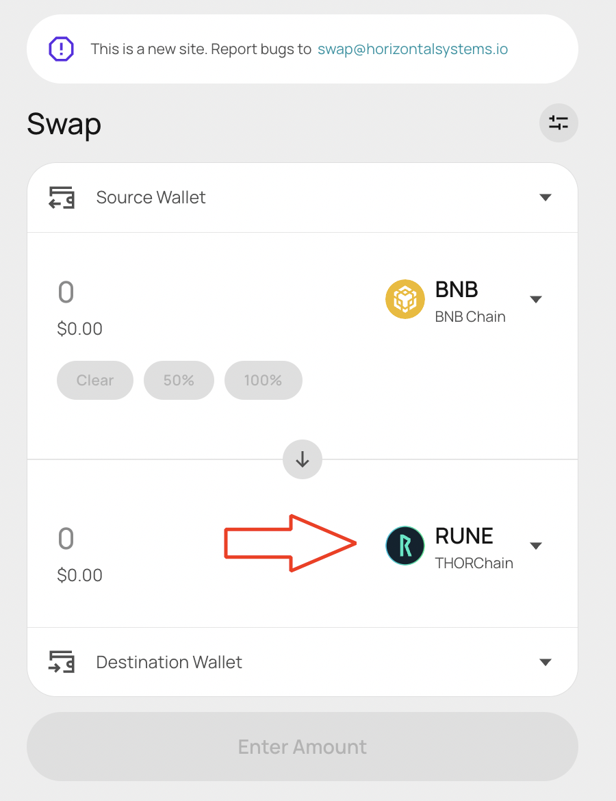 Select destination asset